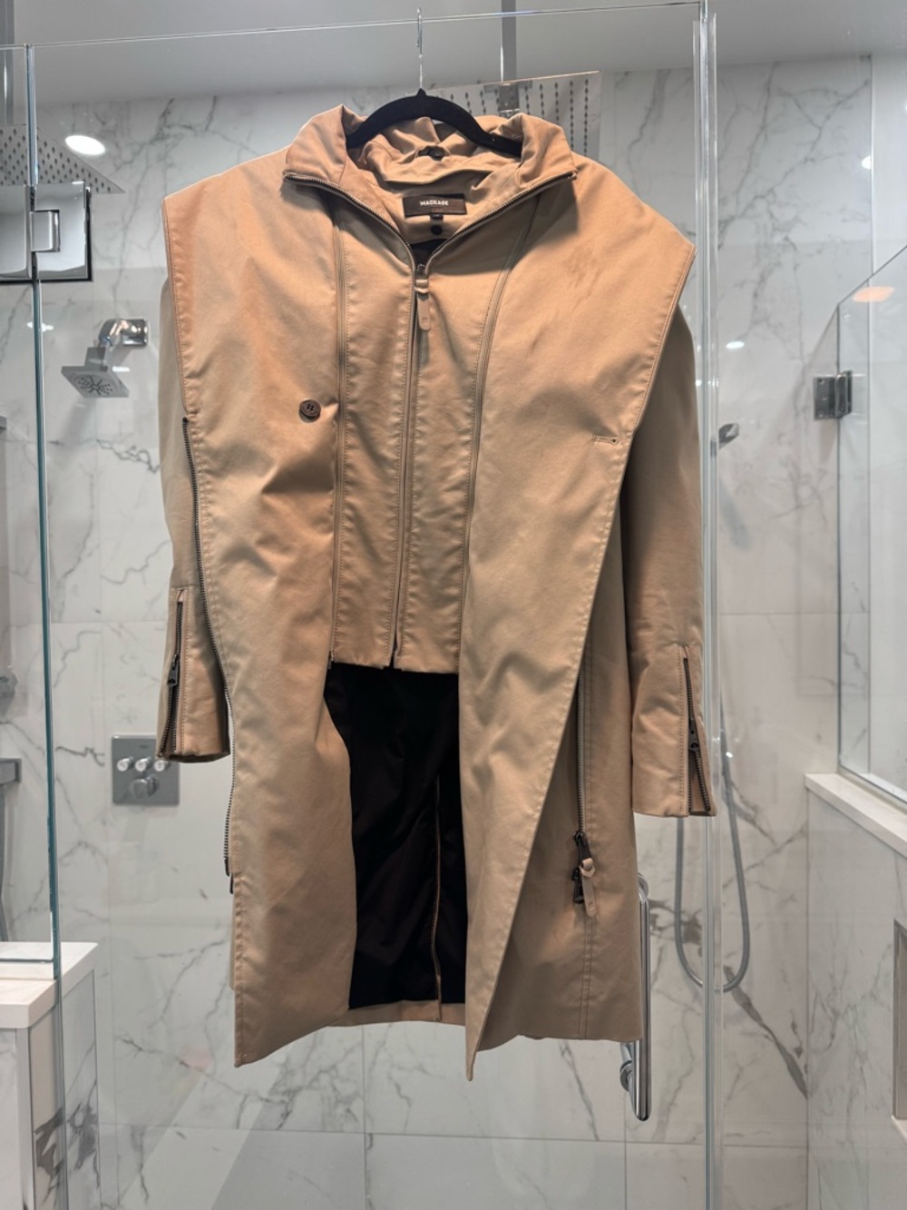 Mackage Beige Hooded Trench Coat
